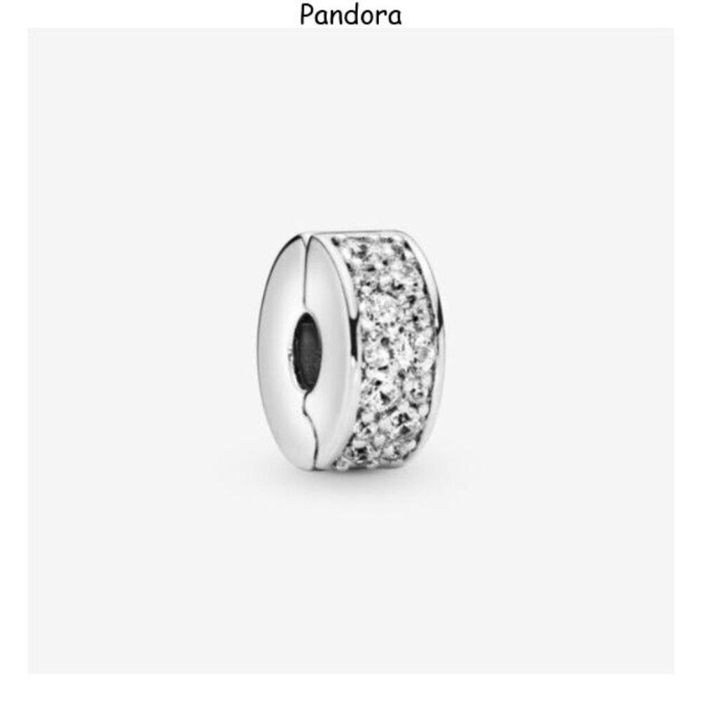 Pandora Clear Pav?? Clip Charm